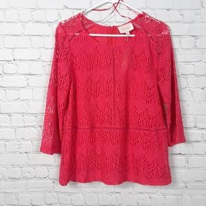 Skies are blue Gelsey crochet blouse